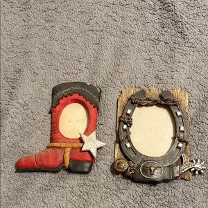 Rustic Red Cowboy Boot Photo Frame - Unbranded